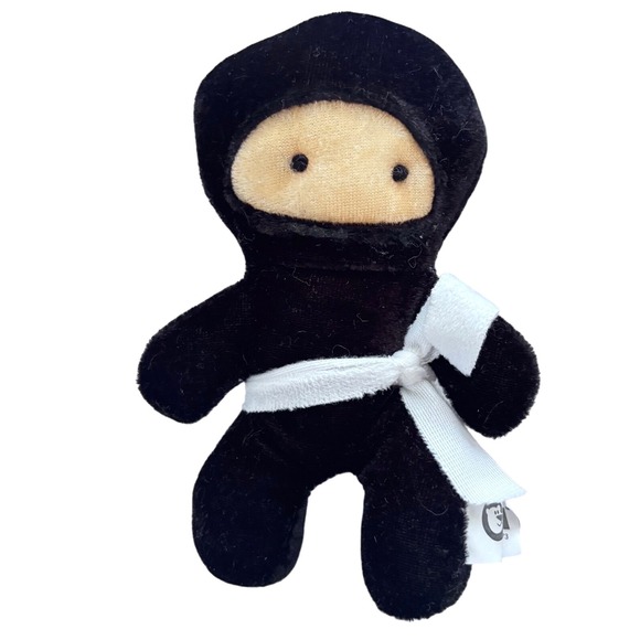 Goffa Other - GOFFA Black Ninja Plush 7" Stuffed Toy White Belt Martial Arts Karate